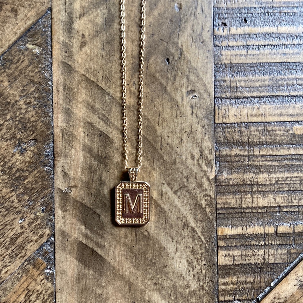 Initial M Gold Necklace
